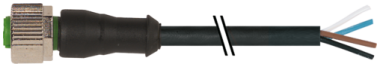 Connecteur débrochable M12, femelle M12 droit, sans LED, 4 pôles {NC  7000-12221-6140400